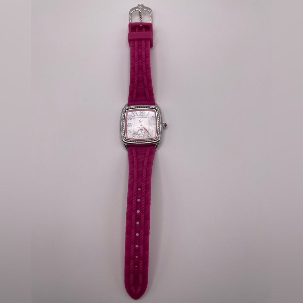 Judith Ripka Silicone band Dual time watch